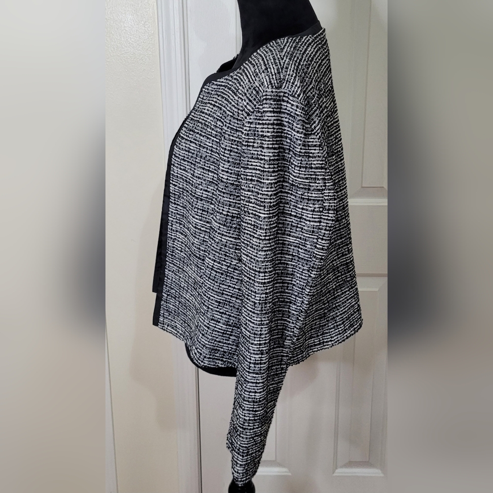 Covington Woman's Twill Jacket Black and White Size Large - Picture 2 of 11
